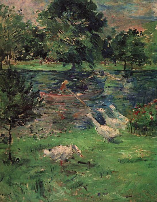 Berthe Morisot Girl in a Boat with Geese Spain oil painting art